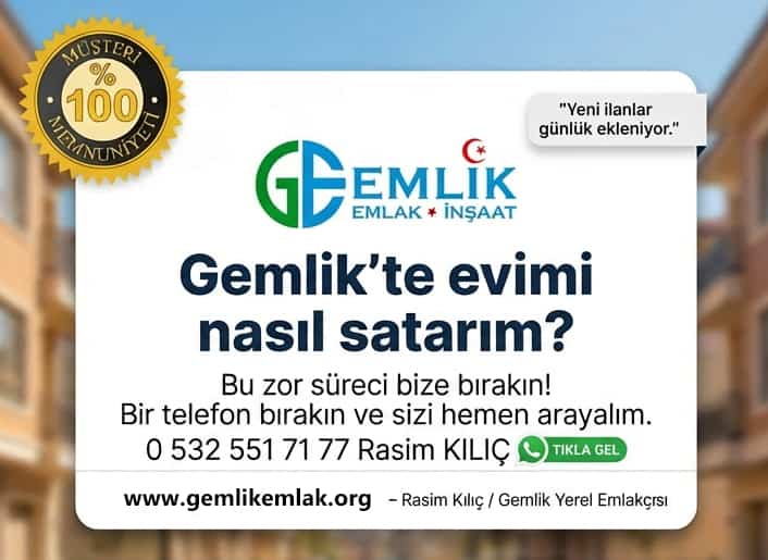 Gemlik'te dairemi nasıl satarım